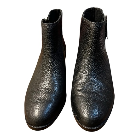 J. Crew Frankie Booties Black Pebbled Leather Casual Side Zip Ladies Size 8 - Picture 5 of 13